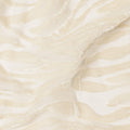Ivory Cream Abstract Wave Printed Synthetic Burnout Chiffon Velvet Fabric 140 Cms Width China-D28200