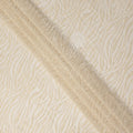 Ivory Cream Abstract Wave Printed Synthetic Burnout Chiffon Velvet Fabric 140 Cms Width China-D28200