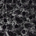 Black and Purple Floral Embossed Synthetic Blended Velvet Fabric, 140 Cms Width, Made in China-D26341