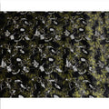 Olive Green and Black Floral Patterned Synthetic Blended Velvet Fabric, 140 Cms Width, Made in China-D26335