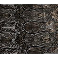 Black and Bronze Ornamental Paisley Printed Synthetic Burnout Chiffon Velvet Fabric 140 Cms Width China-D28188