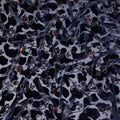 Grey and Navy Blue Floral Printed Synthetic Burnout Chiffon Velvet Fabric 140 Cms Width China-D28192