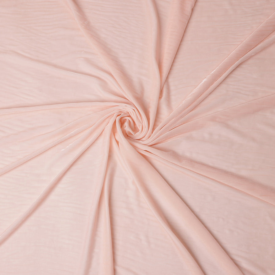 Blush Powder Self Silk Blended Velvet Fabric 140cm