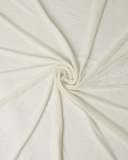 Pearl Ivory Self Silk Blended Velvet Fabric 140cm