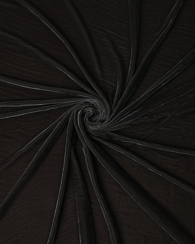 Espresso Chocolate Self Silk Blended Velvet Fabric 140cm