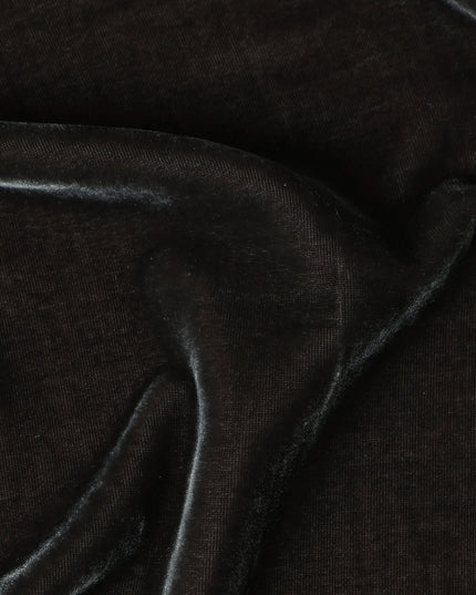 Espresso Chocolate Self Silk Blended Velvet Fabric 140cm