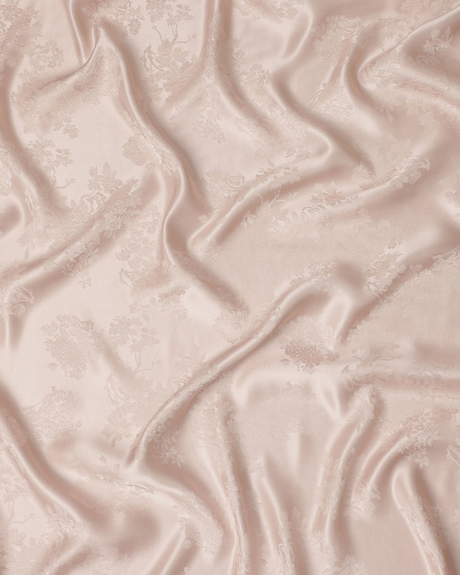 Blush Pink Self Woven Pure Silk Satin Fabric 110cm China