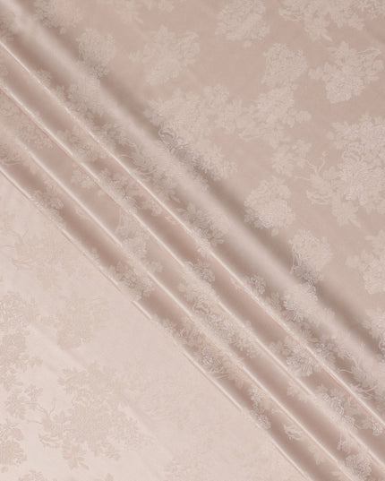 Blush Pink Self Woven Pure Silk Satin Fabric 110cm China