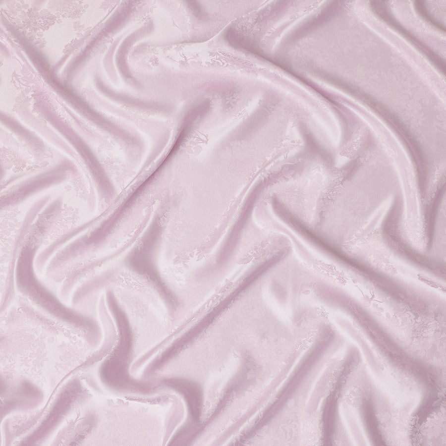 Light Pink Self Woven Pure Silk Satin Fabric 110cm China