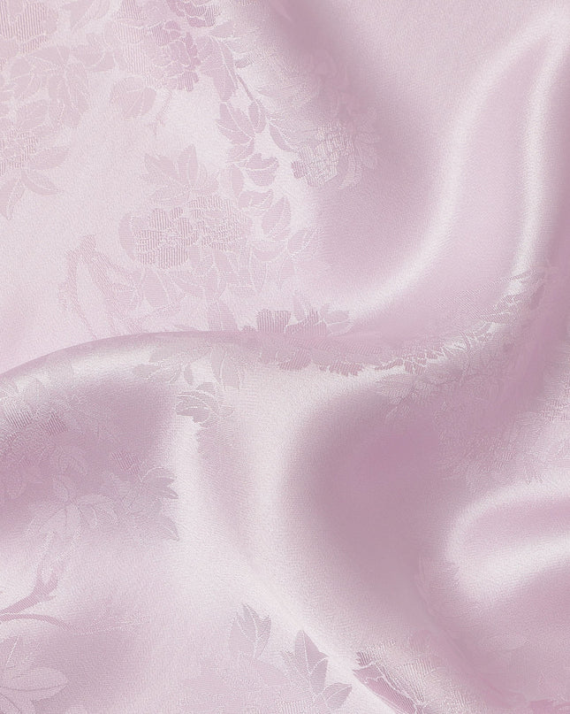 Light Pink Self Woven Pure Silk Satin Fabric 110cm China