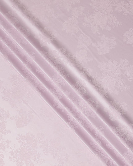 Light Pink Self Woven Pure Silk Satin Fabric 110cm China