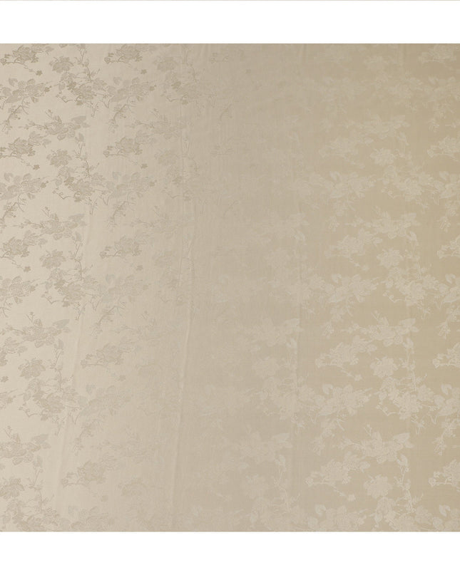 Beige Self Woven Pure Silk Satin Fabric 110cm China