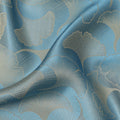 Steel Blue Self Woven Pure Silk Satin Fabric 110cm China
