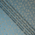 Steel Blue Self Woven Pure Silk Satin Fabric 110cm China