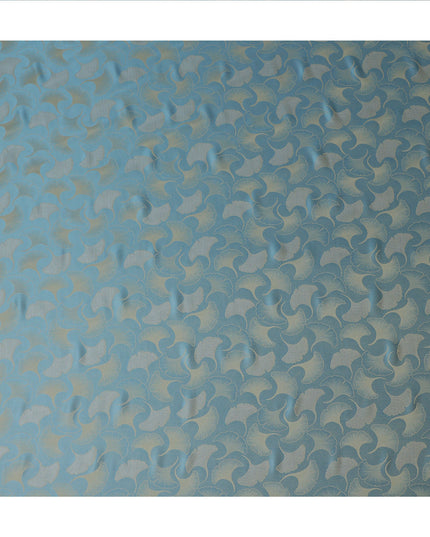 Steel Blue Self Woven Pure Silk Satin Fabric 110cm China