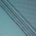 Teal Blue Self Woven Pure Silk Satin Fabric 110cm China