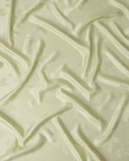 Pale Celadon Floral Silk Satin Fabric 110cm