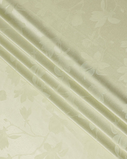 Pale Celadon Floral Silk Satin Fabric 110cm