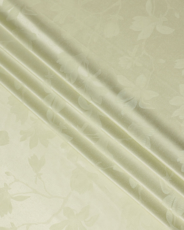 Pale Celadon Floral Silk Satin Fabric 110cm