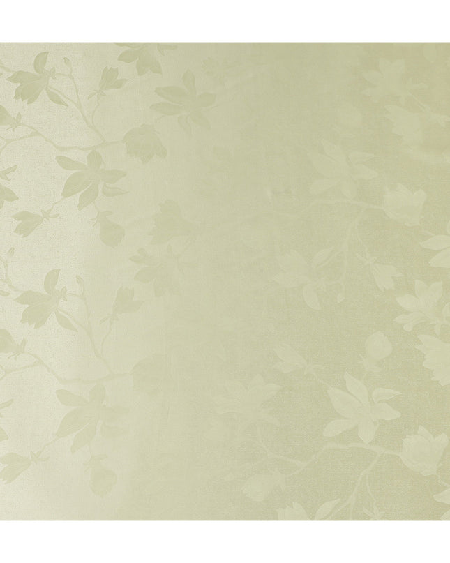 Pale Celadon Floral Silk Satin Fabric 110cm
