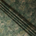 Olive Green Printed Silk Satin Fabric 140cm
