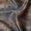 Copper Bronze Printed Silk Satin Fabric 140cm