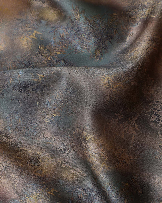 Copper Bronze Printed Silk Satin Fabric 140cm