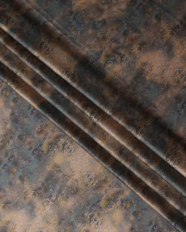 Copper Bronze Printed Silk Satin Fabric 140cm