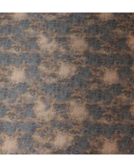 Copper Bronze Printed Silk Satin Fabric 140cm