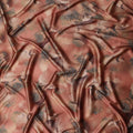 Dusty Rose Printed Silk Satin Fabric 140cm