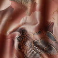 Dusty Rose Printed Silk Satin Fabric 140cm