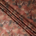 Dusty Rose Printed Silk Satin Fabric 140cm