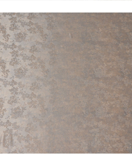 Grey Beige Self Woven Pure Silk Satin Fabric 110cm China