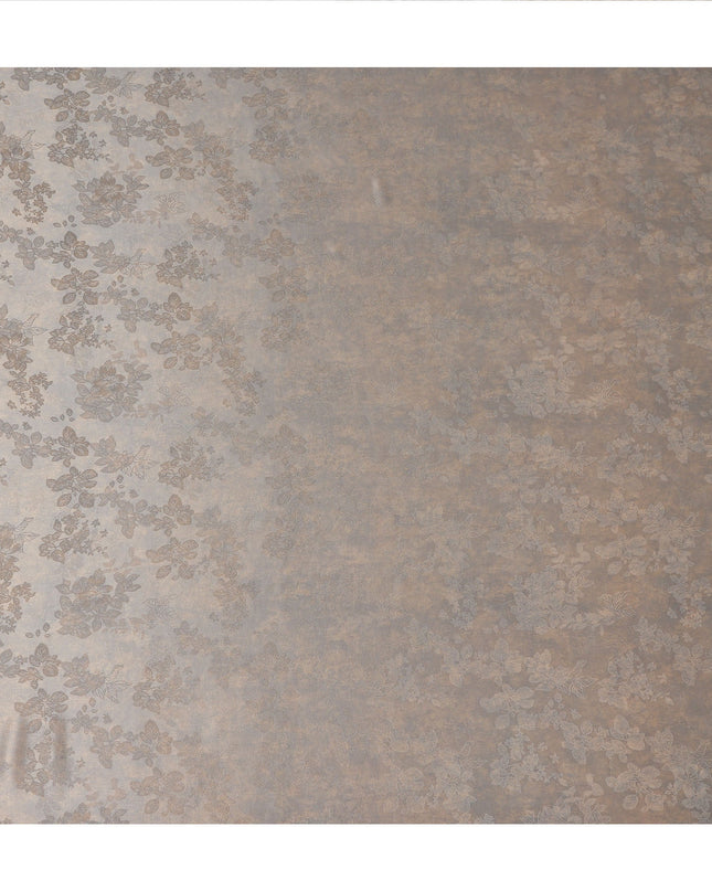 Grey Beige Self Woven Pure Silk Satin Fabric 110cm China