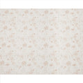 White and Beige Floral Embroidered Cotton Viscose Fabric, 140 Cms Width, Made in China-D26235