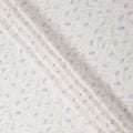 White and Lavender Leaf Embroidered Cotton Viscose Fabric, 140 Cms Width, Made in China-D26229 Regal Fabrics