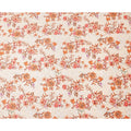 Peach Base with Orange and Pink Floral Print Pure Cotton Satin Fabric, 140 Cms Width, Made in India-D26021