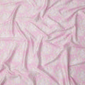 Pink Base with Pastel Floral Print Pure Cotton Satin Fabric, 140 Cms Width, Made in India-D26022