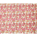 Red and Yellow Abstract Animal Print Pure Cotton Satin Fabric, 140 Cms Width, Made in India-D26027