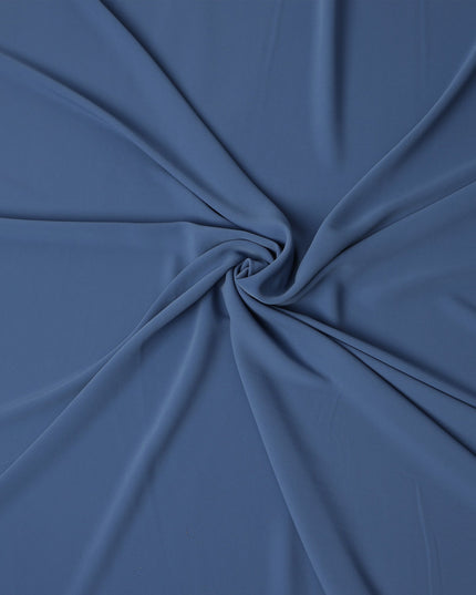 Denim Blue Stretchable Crepe Fabric 150cm Indonesia