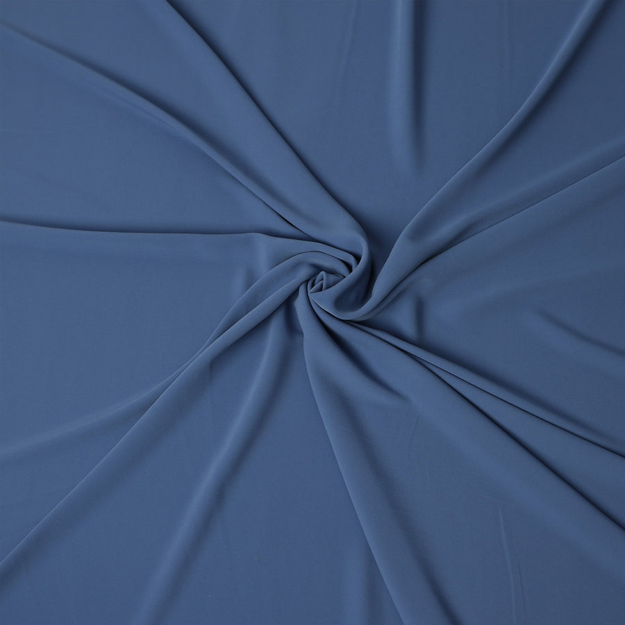 Denim Blue Stretchable Crepe Fabric 150cm Indonesia