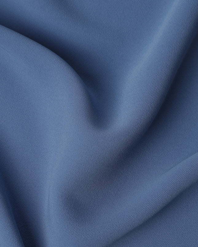 Denim Blue Stretchable Crepe Fabric 150cm Indonesia