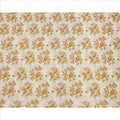 Cream and Mustard Floral Printed Viscose Crepe Fabric, 110 Cms Width, Made in India-D26244