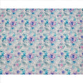Blue and Lilac Watercolor Floral Printed Viscose Crepe Fabric, 110 Cms Width, Made in India-D26247