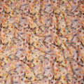 Peach Beige Floral Viscose Crepe Fabric
