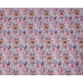 Lilac Pink Floral and Butterfly Printed Viscose Crepe Fabric, 110 Cms Width, Made in India-D26214