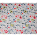Ivory Floral Stripe Viscose Crepe Fabric