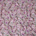 Mauve Pink Paisley Viscose Crepe Fabric