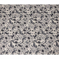 Beige Paisley Viscose Crepe Fabric by Meter