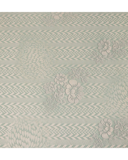 Sage Green Herringbone Viscose Crepe Fabric
